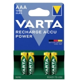 AAA аккумуляторные батарейки, 4x - Varta 1000mAh, HR03 NiMH 1.2V
