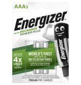 AAA akupatareid, 2x - Energizer 700mAh, HR03 NiMH 1.2V