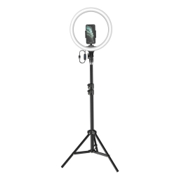 Selfie ring 12" valgustusega, telefonid kuni 8cm, tripod kuni 1.7m, Baseus Live Stream
