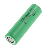 18650 liitium aku element, 1x - Samsung 2500mAh, impuls kuni 20A, INR18650-25R, kaitseta