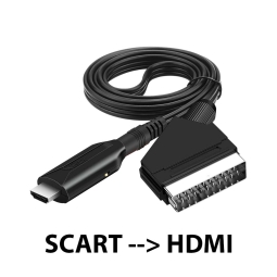 Adapter: 1m, SCART, Input, male - HDMI, Output, male, converter - CHECK SIGNAL DIRECTION !!