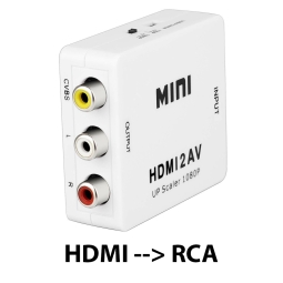 Adapter, üleminek: HDMI, Sisend, pesa - 3xRCA, Väljund, pesa, konverter - KONTROLLI SIGNAALI SUUNDA !!
