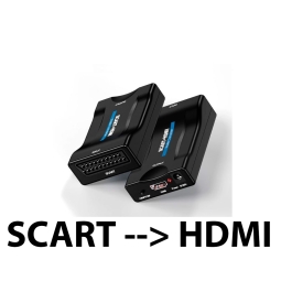 Adapter, üleminek: SCART, Sisend, pesa - HDMI, Väljund, pesa, konverter - KONTROLLI SIGNAALI SUUNDA !!