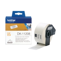 Brother DK-11208, stickers 38mm x 90mm, black on white background, 400pcs on a roll