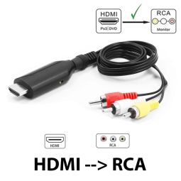 Adapter: 0.7m, HDMI, Input, male - 3xRCA, Output, male, converter - CHECK SIGNAL DIRECTION !!