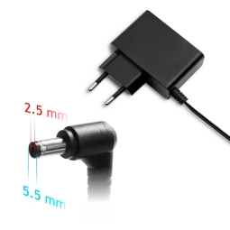 Charger, power adapter 5V - 1A - 5.5x2.5mm - up to 5W
