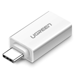 USB 3.0, female - USB-C, male, OTG adapter, üleminek: Ugreen US173 - Valge