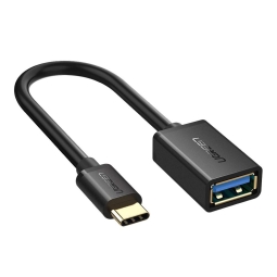 0.15m, USB 3.0, мама - USB-C, папа, OTG aдаптер, переходник: Ugreen US154 - Чёрный
