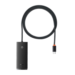 Делитель, хаб USB-C hub 4xUSB 3.0, 1m: Baseus Lite - Чёрный
