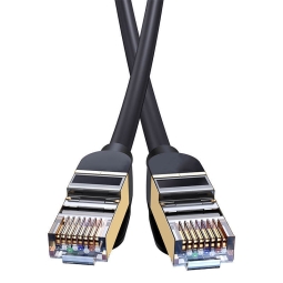 Сетевой кабель (для интернета): 15m, Cat.7 до 10Gbps, Patchcord, RJ45 - Чёрный