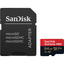 64GB microSDXC карта памяти Sandisk Extreme Pro, до W90/R200