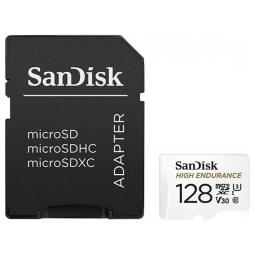 128GB microSDXC карта памяти Sandisk High Endurance, до W40/R100 MB/s