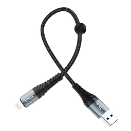 1m, Lightning - USB кабель: Hoco Cool X38 - Чёрный