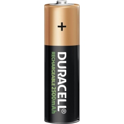 AA rechargeable batteries, 4x - Duracell 2500mAh, HR6 NiMH 1.2V