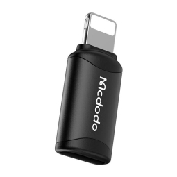 Lightning, male - USB-C, female, OTG adapter: Mcdodo 768 - Black