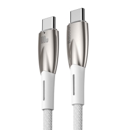 2m, USB-C - USB-C кабель, до 100W: Baseus Glimmer - Белый