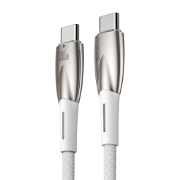 1m, USB-C - USB-C cable, up to 100W: Baseus Glimmer - White