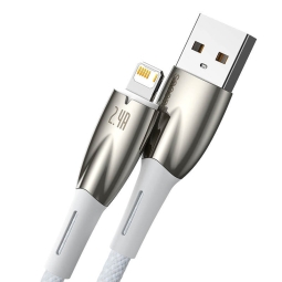 1m, Lightning - USB cable: Baseus Glimmer - White