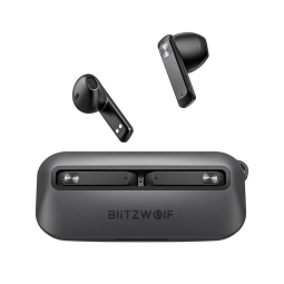 Juhtmevabad kõrvaklapid, Bluetooth 5.0, aku 30mAh kuni 4 tundi, korpus 350mAh, BlitzWolf FPE1 - Must