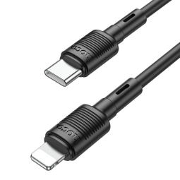 1m, Lightning - USB-C cable, up to 20W: Hoco X83 - Black