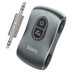 Audio receiver Bluetooth 5.0 adapter - AUX, microSD: aku до 10 часов: Hoco E73 - Чёрный
