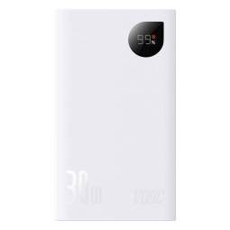 20000mAh Power bank, up to 30W, QuickCharge up to 20V 1.5A: Baseus Adaman 2 - White
