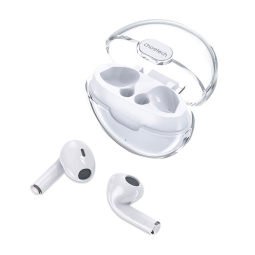 Juhtmevabad kõrvaklapid, Bluetooth 5.3, aku 25mAh kuni 4 tundi, korpus 250mAh, Choetech T08 - Valge