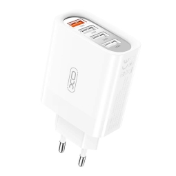 Charger 4xUSB, up to 18W, QuickCharge up to 12V 1.5A: Xo L100 - White