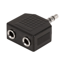 Adapter: Audio-jack, AUX, 3.5mm, male - 2x Audio-jack, AUX, 3.5mm, female