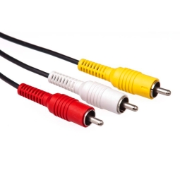 Cable: 2m, 3x RCA audio-video