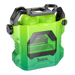Беспроводные наушники, Bluetooth 5.3, аккумулятор 25mAh до 3.5 часов, корпус 300mAh, Hoco EW33 - Светло-зелёный