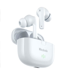Wireless Earphones, Bluetooth 5.1,
 battery 30mAh up to 4 hours, case 300mAh, Mcdodo HP2780 - White