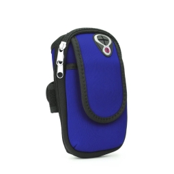Сумка для телефона с повязкой на руку, повязка на руку,  к руке (около до 18x12x4 cm) - Тёмно-синий