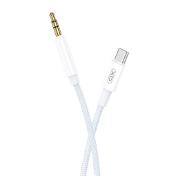 Кабель: 1m, USB-C - Audio-jack, AUX, 3.5mm: Xo R211B - Белый