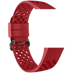 Strap for watch Fitbit Charge 3, Charge 4: Devia Deluxe Sport Mesh -  Red - L