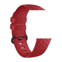 Ремешок для часов Fitbit Charge 3, Charge 4: Deчерез Deluxe Sport -  Красный - S