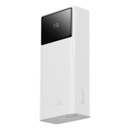30000mAh Power bank, up to 20W, QuickCharge up to 12V-1.5A 9V-2.22A, SuperCharge up to 22.5W: Baseus Star-Lord - White