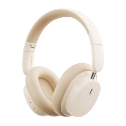 Wireless Headphones, Bluetooth 5.3, Hybrid ANC, up to 70 hours, Baseus Bowie D05 - White-Cream