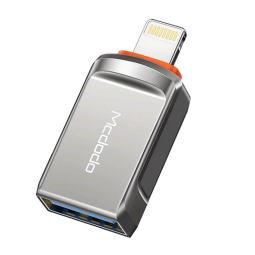 USB 3.0, female - Lightning, male, adapter: Mcdodo 8600 - Gray
