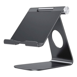 Tablet desktop stand, Omoton T1 Tablet Metal - Aluminium-Black