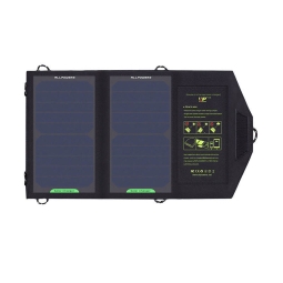Солнечная панель, SOLAR, до 10W, 2xUSB до 10W: Allpowers Solar SP5V10W - Чёрный