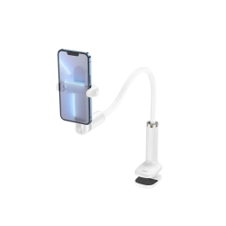 Phone desktop clamp holder, mount up to 58-85cm, leg up to 92cm, Hoco Lazy HD4 - White