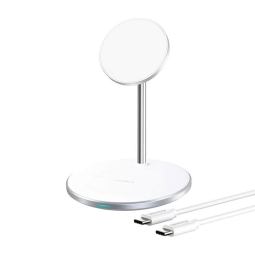Wireless QI charger 2in1, up to 15W, Magsafe: Choetech T581 - White