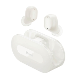 Juhtmevabad kõrvaklapid, Bluetooth 5.3, aku 40mAh kuni 5 tundi, korpus 300mAh, Baseus Bowie EZ10 - Valge