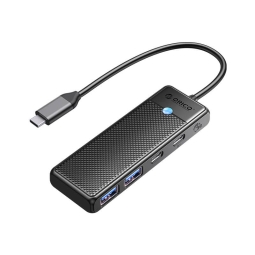 Jagaja USB-С hub: 1xUSB-C 3.0, 2xUSB 3.0 + USB-C power, 0.15m: Orico PAPW2AC - Must