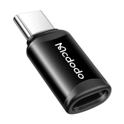 Lightning, мама - USB-C, папа, aдаптер, переходник: Mcdodo 770 - Чёрный