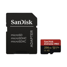 256GB microSDXC memory card Sandisk Extreme Pro, up to W140/R200