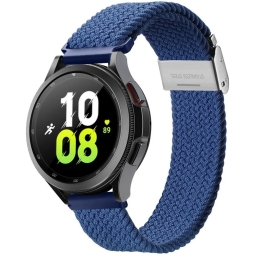Strap for watch 20mm Braided - Samsung Watch 40-41mm, Huawei Watch 42mm: Dux Mixture - Dark Blue
