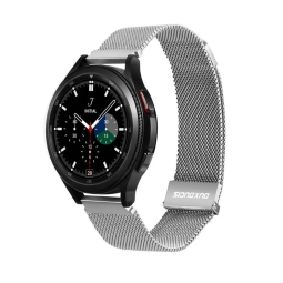 Strap for watch 22mm Stainless steel - Samsung Watch 44-46mm, Huawei Watch 46mm: Dux Milanese -  Silver