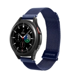 Ремешок для часов 22mm Нержавеющая сталь - Samsung Watch 44-46mm, Huawei Watch 46mm: Dux Milanese - Тёмно-синий